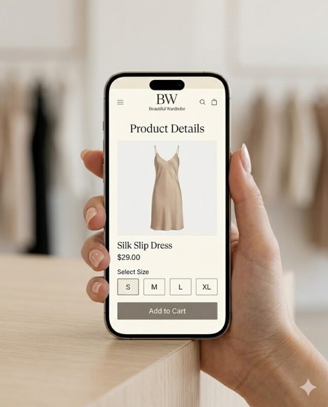 fashion shop ecommerce online shop mobile view by AniSoul Studio